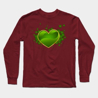 Green Heart Long Sleeve T-Shirt